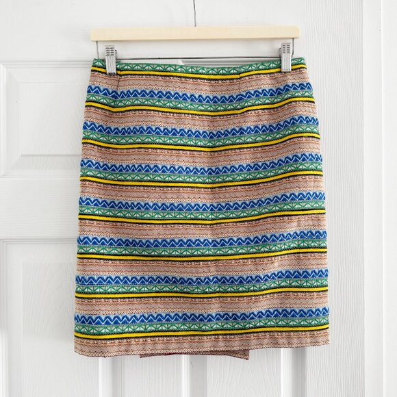 Band of Outsiders Jacquard Wrap Skirt, size "3" (fits US size 4/6 - Picture 8 of 9